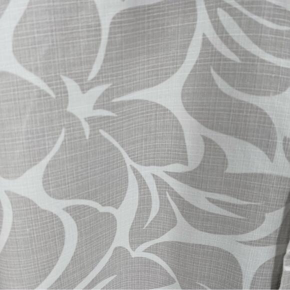 Toes to the Nose Hawaiian shirt grey white mens size large linen blend - Picture 6 of 10